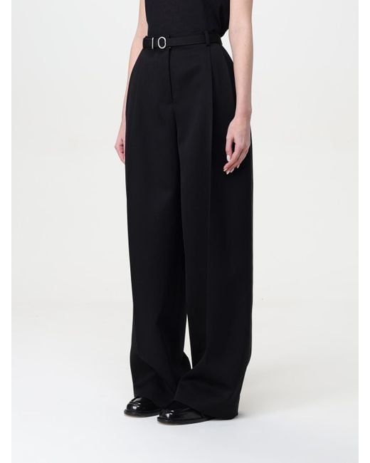 Jil Sander Black Wide Leg Highwaisted Trousers