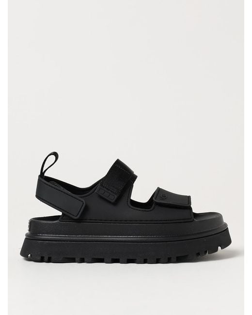 Ugg Black Golden Glow Rubber Sandals
