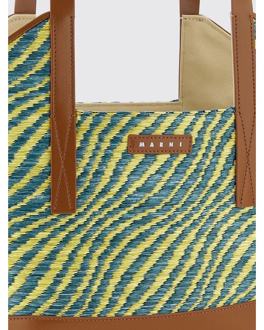 Borsa Waves Small Tote di Marni in Green