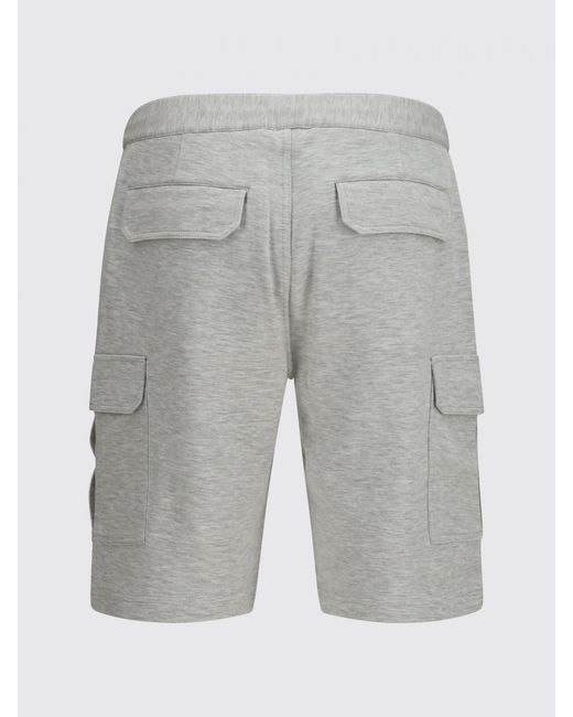 Brunello Cucinelli Gray Cotton And Cashmere Blend Cargo Shorts for men