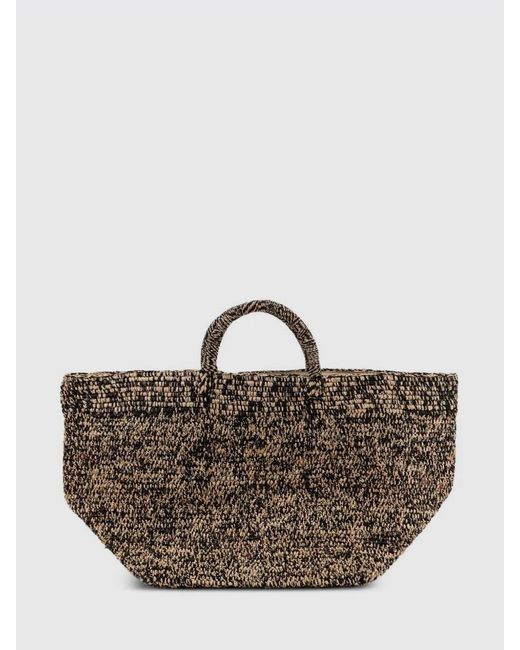 IBELIV Brown Vanilla Raffia Tote Bag