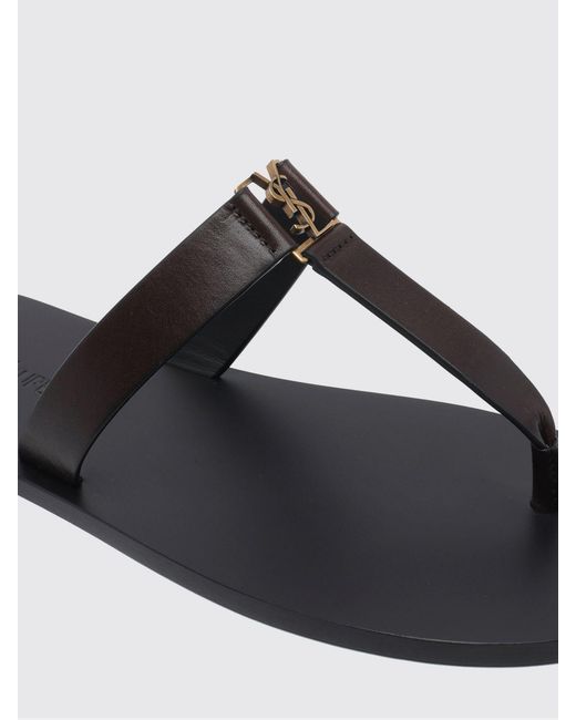 Saint Laurent Multicolor Babylone Leather Flip Flop Sandals for men