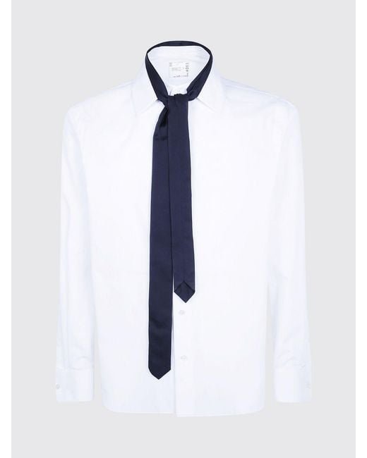 Sacai White Slim Fit Classic Shirt for men