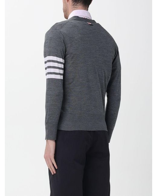 Thom Browne Blue Virgin Wool Cardigan for men