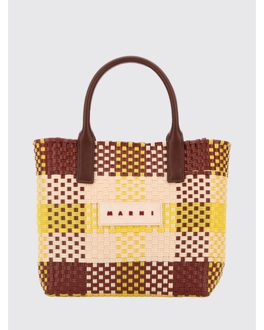 Marni Multicolor Woven Polypropylene Bag