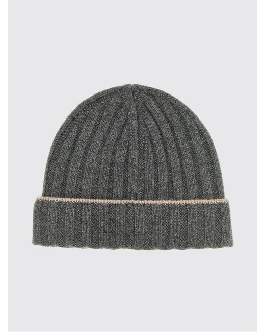 Brunello Cucinelli Gray Hat for men
