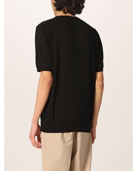 Maglia basic in cotone da Uomo di Cruciani in Nero | Lyst