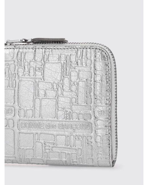 Comme des Garçons White Comme Des Gar&Ccedil	Ons Laminated Leather Credit Card Holder for men