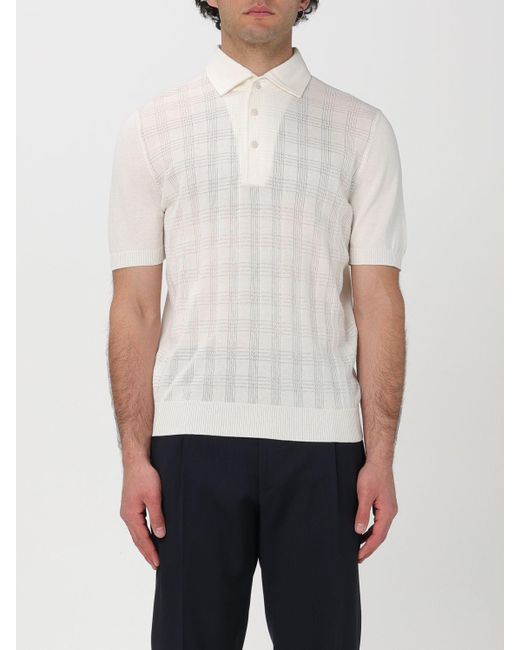 Lardini White Polo Shirt for men