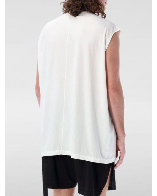 Canotta Oversize di Rick Owens in White da Uomo