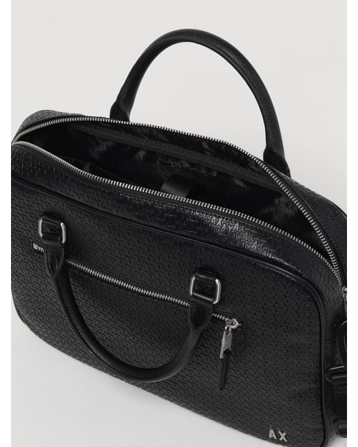 Borsa Porta Pc di ARMANI EXCHANGE in Black da Uomo