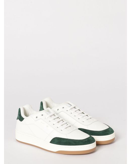 Saint Laurent White Sl/61 Leather And Mesh Sneakers for men
