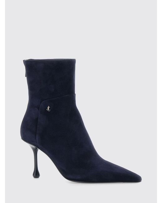 Jimmy Choo Blue Flat Ankle Boots