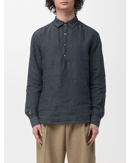 Barena Blue Pavan Linen Shirt for men