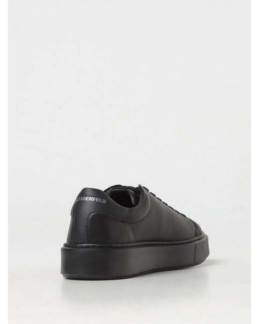 Karl Lagerfeld Black Synthetic Leather Sneakers for men