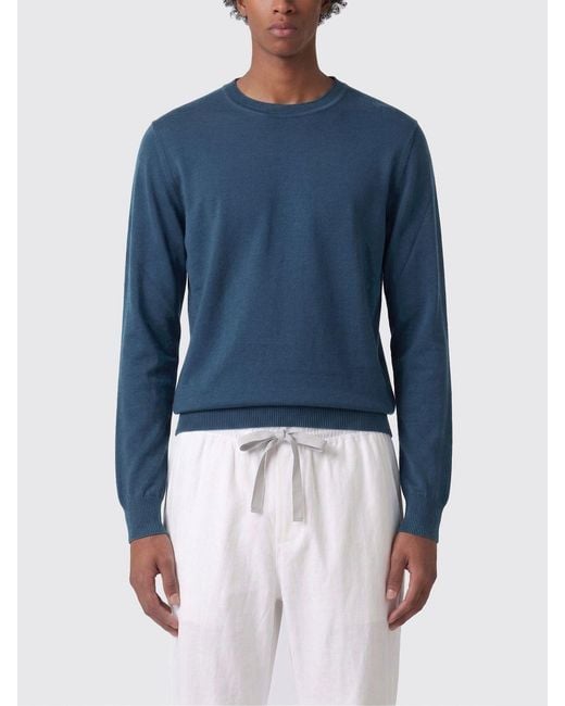 Canali Blue Basic Cotton Knit for men