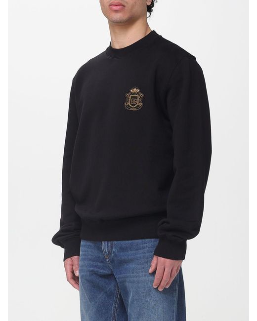 Dolce & Gabbana Blue Dolce &Amp Gabbana Cotton Crew-Neck Sweatshirt With Logo for men