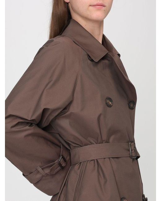 Max Mara Brown The Cube Double Breasted Cotton Trench Coat Max Mara