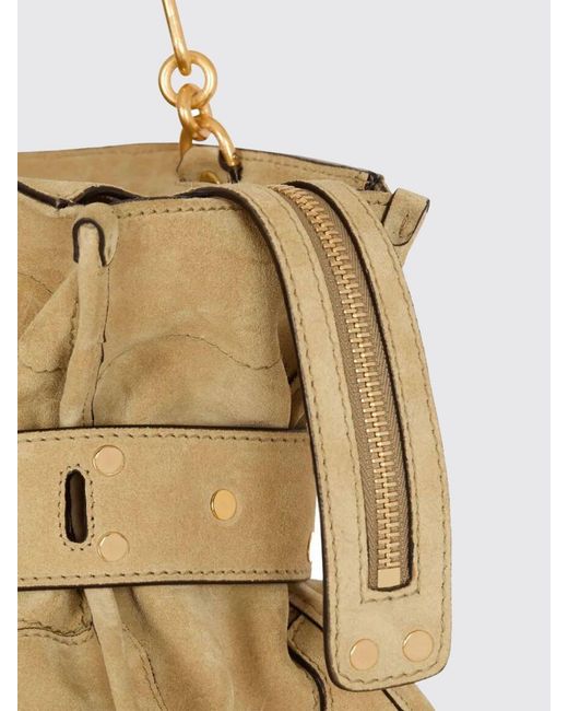 Balmain Natural Anthem Suede Bag