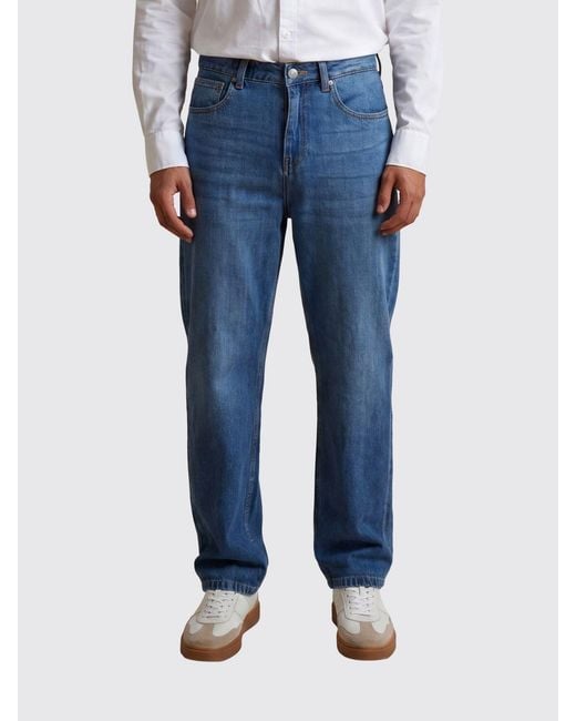 La Martina Blue Regular Fit Straight Leg Cotton Denim Jeans for men