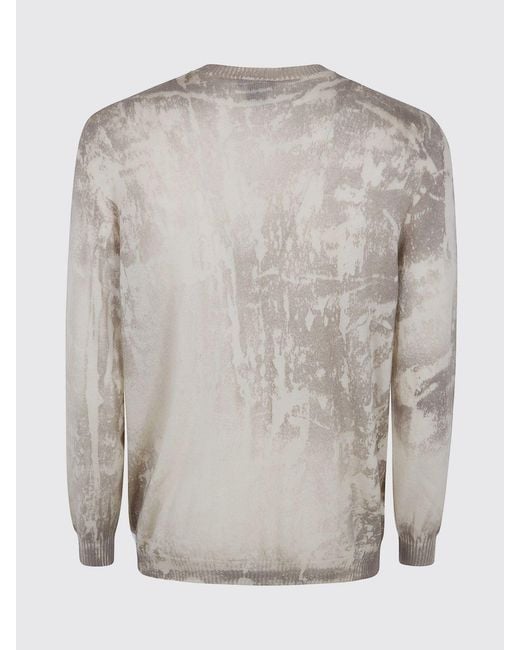 Avant Toi Natural Abstract Pattern Cashmere Sweater for men