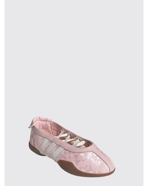 Adidas Originals Pink Taekwondo Mei Jacquard Satin And Leather Ballerina Liberty London X