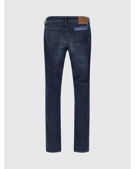 Jacob Cohen Blue Cotton Denim Slim Fit Jeans for men