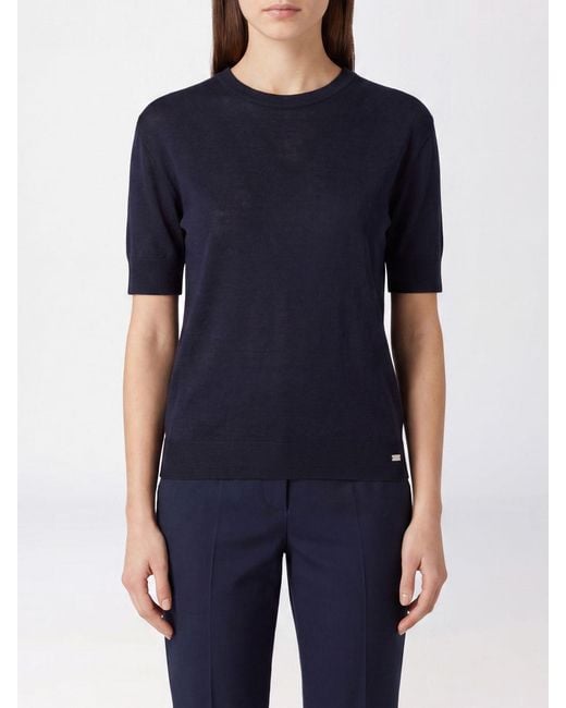 Herno Blue Short-Sleeved Crewneck T-Shirt