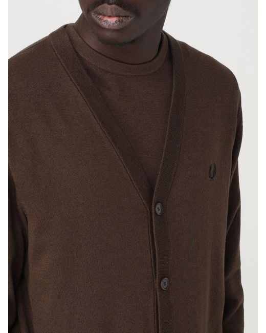 Fred Perry Brown Cardigan for men