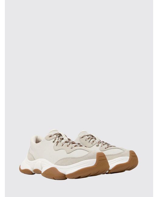 Camper White Karst 2 Leather And Suede Sneakers for men