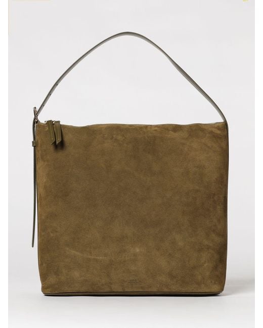 A.P.C. Natural Vera Suede Bag