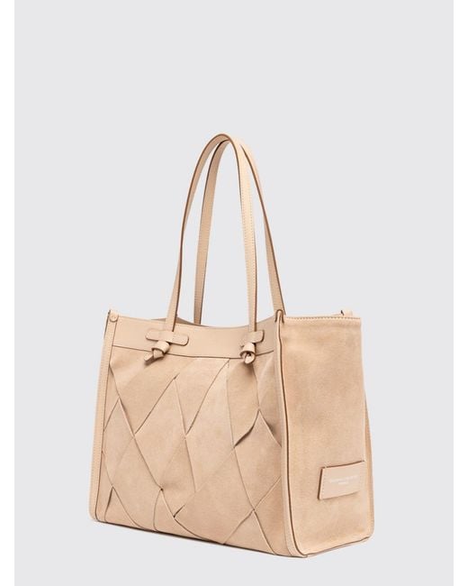 Gianni Chiarini Natural Marcella Woven Suede Bag