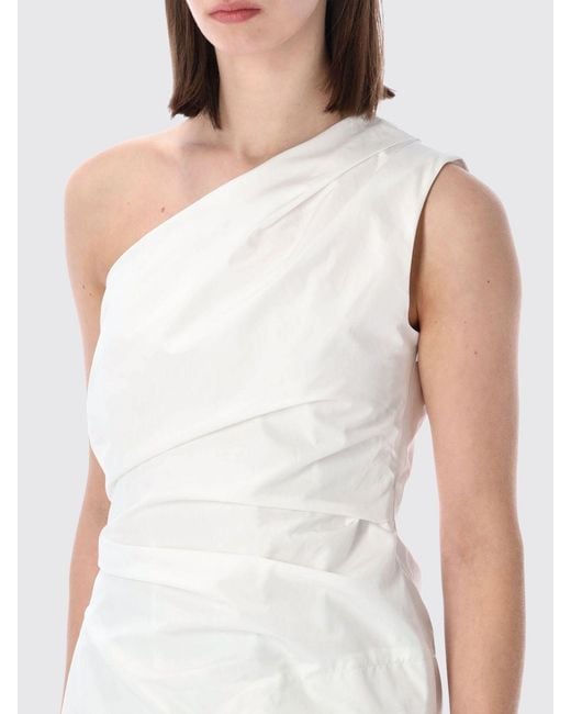 Rohe White Asymmetric Cotton Top