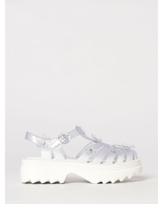 Melissa X Susan Fang White Possession Platform Sakura Sandals With Flower