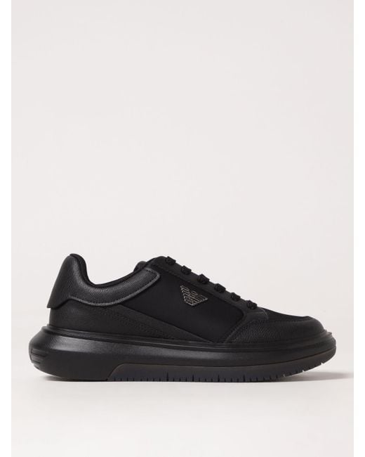 Emporio Armani Black Brogue Shoes for men