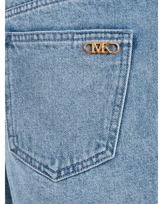 Michael Kors Blue Cotton Denim Shorts