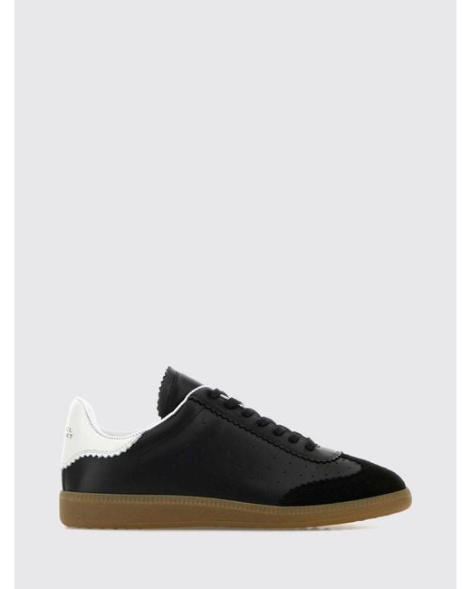 Isabel Marant Black Bryce Bicolor Leather Low-Top Sneakers