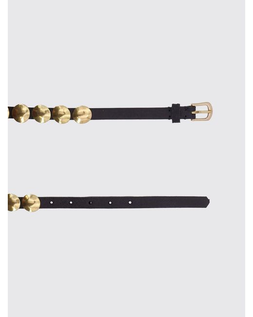 Golden Goose Deluxe Brand White Trinidad Leather Belt With Studs