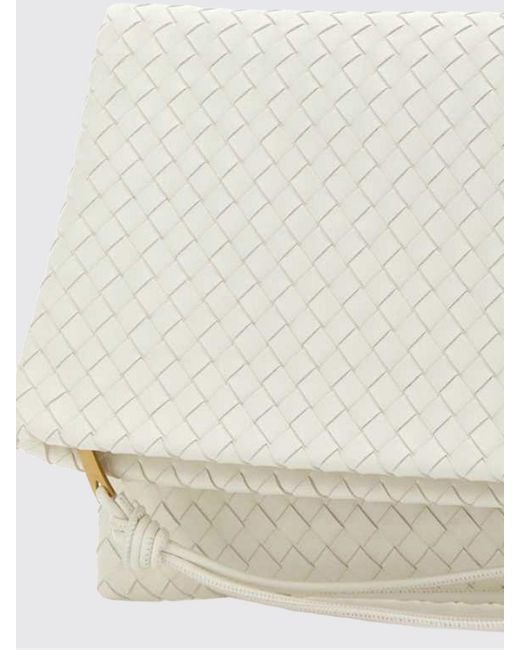 Bottega Veneta Natural Giornale Woven Leather Clutch