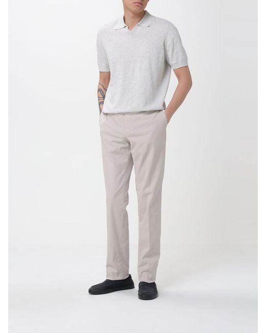 Brunello Cucinelli Natural Cotton Chino Trousers for men
