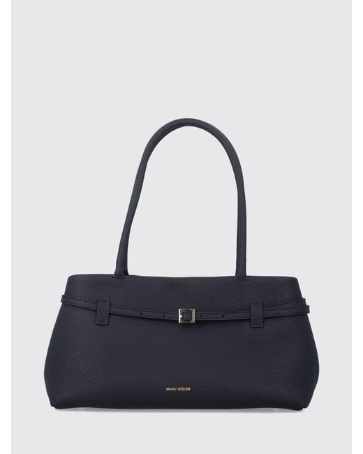 MANU Atelier Blue Le Cambon East West Grained Calfskin Shoulder Bag