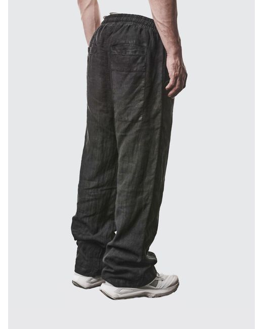 Thom Krom Black Linen Trousers for men