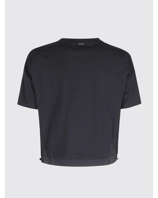 Herno Black Crewneck Short-Sleeve T-Shirt