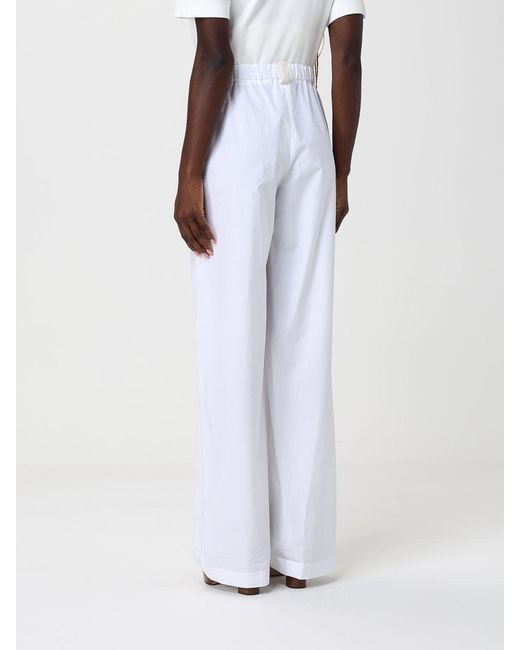 Fabiana Filippi White Cotton Wide-Leg Trousers