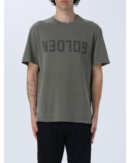 T-shirt in cotone di Golden Goose Deluxe Brand in Gray da Uomo