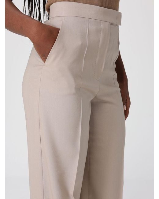 Max Mara Natural Virgin Wool Trousers