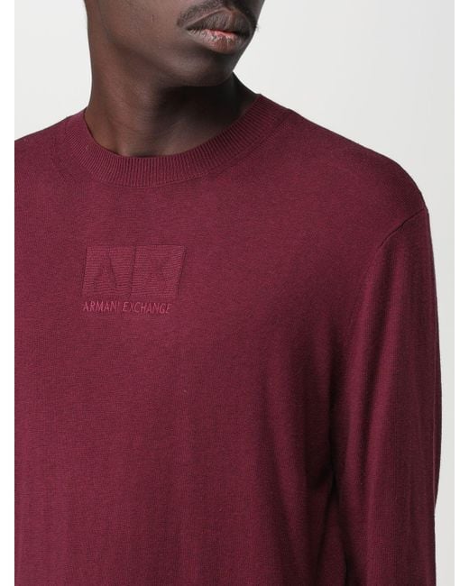 Armani Exchange Sweater in Red for Men Lyst UK