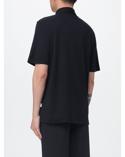 Lardini Black Cotton Polo Shirt for men