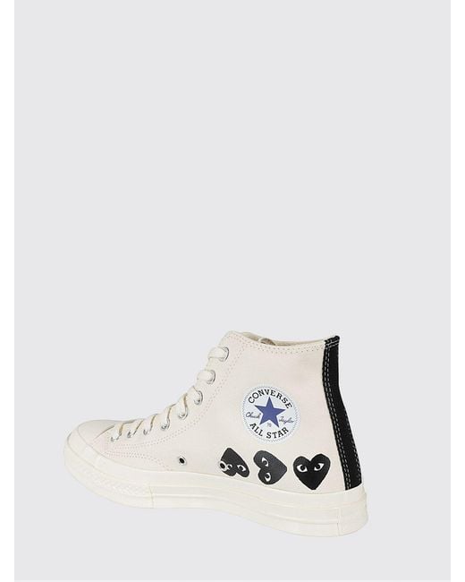 COMME DES GARÇONS PLAY Natural Cotton Canvas Sneakers for men