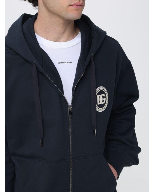 Dolce & Gabbana Blue Dolce &Amp Gabbana Dg Cotton Hoodie for men
